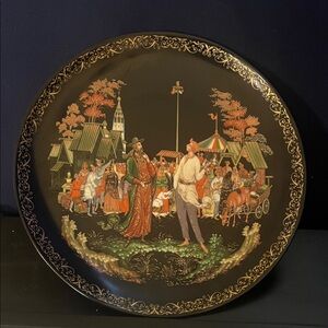 Vintage 89 Tianex Russian Legends by Palekh Collector Plate (bundle with other)